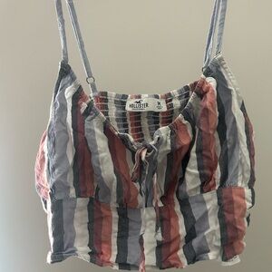 Hollister Women's Striped Crop Top - Multicolor